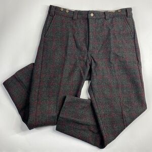 Vintage Codet Grey Plaid Wool Pants Size 40x31